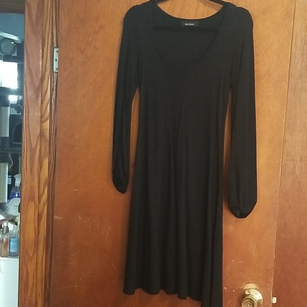 Black jersey knit dress by Karen Kane.  Sz S